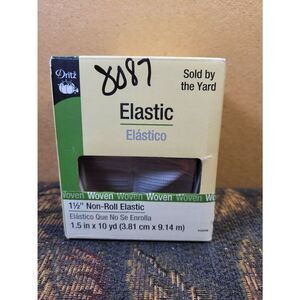 Dritz White 1.5 inch Non-Roll Elastic- NIP